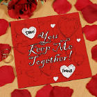 Keep Me Together Personalized Square Shaped Wood Jig Saw Puzzle